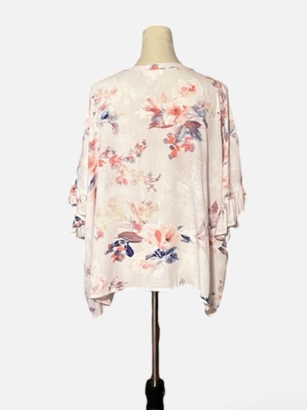 ODDY V-neck Button Front Floral Rayon Blouse Size S/M